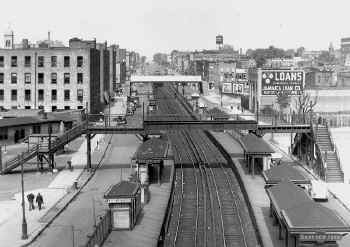 17. Station-East New York - View West From BMT Canarsie EL - 1938.JPG (128979 bytes)
